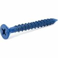 Tapcon 1/4-inch x 2-3/4-inch Climaseal Blue Flat Head Star Concrete Screw Anchors w/Drill Bit, 150PK 24585C